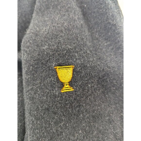 Lacoste Cashmere Sweater Mens Small Black V-Neck Presidents Cup Pullover Sweater - Picture 8 of 8